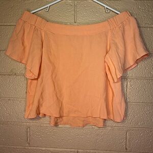 DO+BE Coral Off-Shoulder Blouse